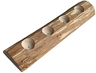 BooGardi Teelicht-Ständer Holz · 40cm Kerzenhalter Tischdeko · Teelichthalter Naturholz · Kerzenständer Hochzeit · rustikal Hochzeitsdeko