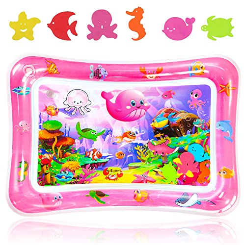 Wassermatte Baby, Baby Wasserspielmatte Spielzeuge 3 6 9 Monate, Sensorisches Spielzeug für Baby Frühe Entwicklung Aktivitätszentren, Spaßaktivitäten Das Stimulationswachstum für Ihre Baby