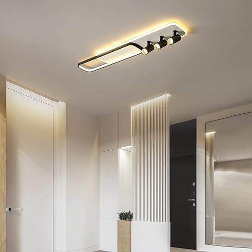 Oninio LED Moderne Deckenleuchte 110cm Dimmbar Deckenlampe mit Fernbedienung Acryl Deckenleuchte für Wohnzimmer, Schlafzimmer, Esszimmer 55W