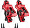 Zoom Hydraulic Disc Brake Calipers: HB-100 MTB Bike Brake Caliper Front + Rear Set for Mountain, Road Bicycle and E-Bike (Red)