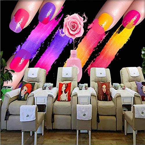 Photo Wallpaper 3D Nail Beauty Barber Shop Wallpaper Living Room Bedroom Office Corridor Decoration Murals Modern Wall Decoration - Wall Posters Peel And Stick Wall Art Wall Sti 400 (W) x 280 (H) cm