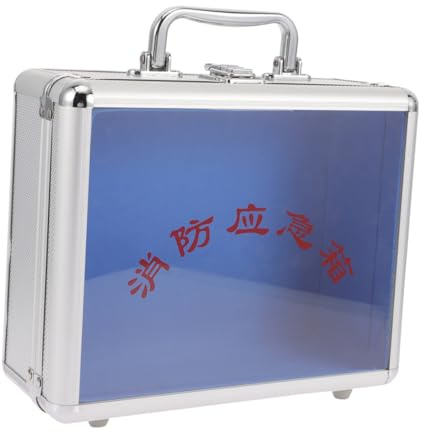 Uonlytech Aluminum Alloy Tool Box Portable Metal Case Fire Tool Box for Outdoor Storage Briefcase for Men