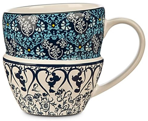 Disney Parks Indigo Icon Mickey Mouse Double Mug Cup