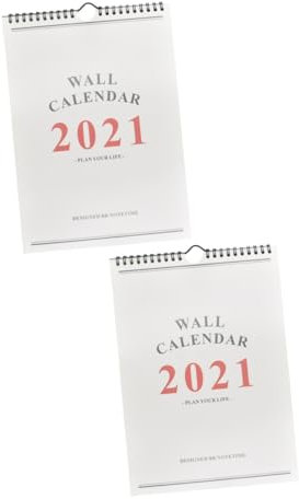 EXCEART 2 Stück 2021 Wandkalender 2021 Tischkalender büroartikel Zeitplaner 2020-2021 Schreibtisch monatlich Zeitplan planen handgemalter Kalender An der Wand montiert Memorandum