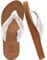 KuaiLu Flip Flops Damen Weich Stoff Zehentrenner Frauen Bade Sandalen Bequeme Füße Badelatschen Yoga Matte Fussbett Sommer Strand Zehensandalen Rutschfest Gummi Indoor Outdoor Weiß Khaki 43