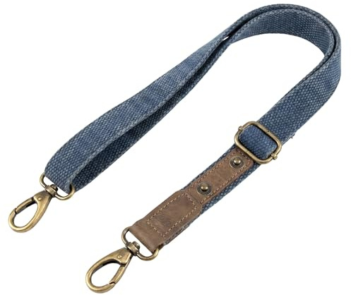 Sunsa Taschengurt gewebte Baumwolle Taschengriffe mit Karabiner 1 St. Blau