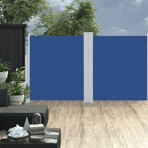 Home Outdoor OthersVersenkbare Seitenmarkise, blau, 160 x 600 cm