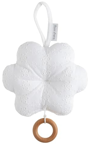 Baby's Only - Blumförmige Spieluhr fur Babyzimmer - Twinkle, Twinkle Little Star - 25x22 cm - für Jungen und Mädchen - Weiß