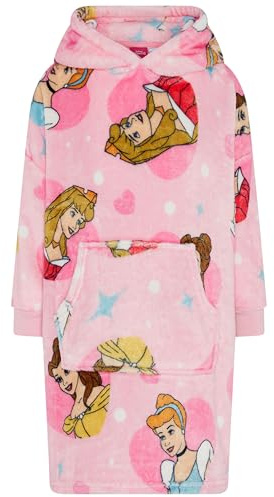 Disney Prinzessin - Decke Hoodie Kinder Fleece Übergröße Kapuzenpullover Mädchen - 5-6 Jahre: 116cm