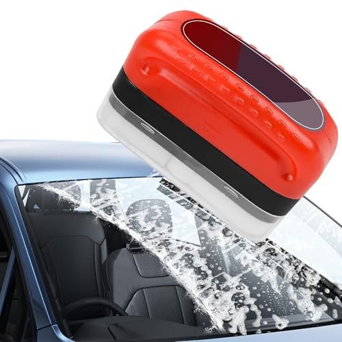 Automotive Oil Film Cleaning Brush, Glass Cleaning Board for Car, Auto Glass Oil Film Remover 120ml, Car Glass Oil Film Stain Removal Cleaner, Easily Restore Glass Clarity, for Car Glass (A)