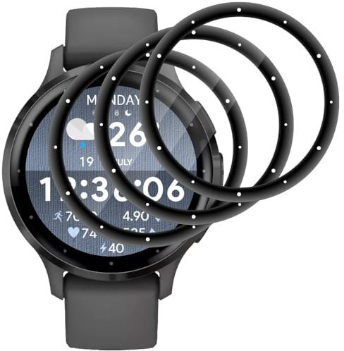 Beukei 3 Stück Panzer Schutz Glas für Garmin Venu 3s, Panzer,[9H Härte][HD Klare][Blasenfrei][Anti-Kratzen] Schutzfolien