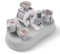Mini-Finger-Trommel-Set,Elektrisches Mini Schlagzeug für Musikbegeisterte,mit Wiedergabemodus, Aufnahmewiedergabe, Spielemodus, Songmodus,Musikinstrumentenhandwerk (GREY)