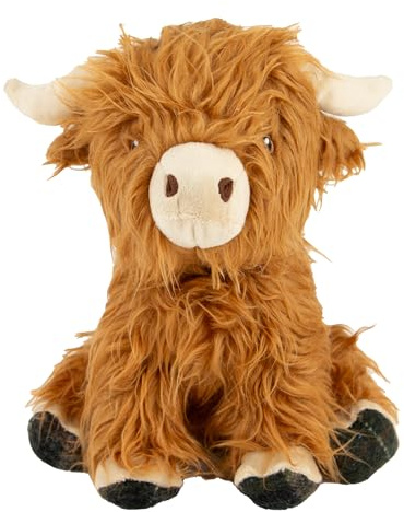 Ancol Heritage Traditional Plush Fergus Highland Cow Dog Toy
