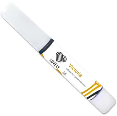 LOVELY Wimpernkleber VICTORIA - schneller Kleber Trocknungszeit: 1 Sek., 8 Wochen Haftkraft, sehr beständig - Wimpernkleber für Wimpernverlängerung geeignet für Studios & Fremdanwendung - 2ml Schwarz