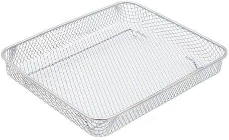 HDKEAN Ofengrillkorb Edelstahl Luftkorb Gitterkorb Luftwanne für Bravo XL Ofenluft, Rechteckig, Silver, Ofenluftkorb