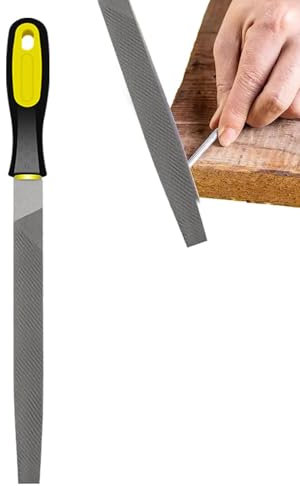 Acunny de hacha de corte rectangular de acero, afiladora de hacha de metal | s y escofinas seguras con mangos ergonómicos | Herramienta de manual para molino, 6/8/10 pulgadas, para garajes, fábricas,