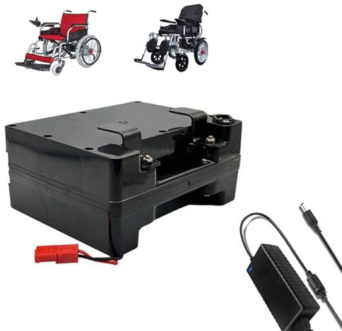 HJGHY Batería de Litio para Silla de Ruedas eléctrica de 24 voltios, batería Recargable de Litio de 24 V, 20 Ah, 25 Ah y 30 Ah, baterías de Repuesto de Plomo y ácido,24v,25Ah
