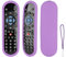 Silicone Remote Control Case Compatible with Sky Q TV Box Remote Control Shockproof Protective Cover with a Lanyard (Purple)