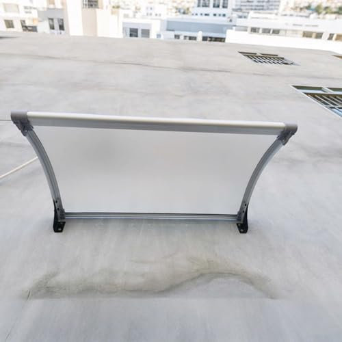 Marquesina para puertas y ventanas, Tejadillo puerta protección contra los rayos ultravioleta, la lluvia y la nieve para puertas de entrada, porches exteriores, pérgolas, puertas de tiendas(Gray brack