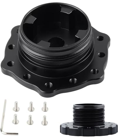 Game Steering Wheel Adapter, Aluminum Steering Wheel Adapter for Racing Steering Wheel Replacement System for PC Automotive Simulation Equipment For Enthusiastic