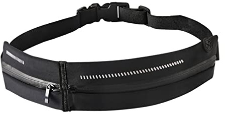 TOYANDONA Bauchtasche mit Doppel Kompartiment Multifunktionale Dünne aus Chinlon Einfache Kopfhöreranschluss Outdoor Hüfttasche zum Joggen und Reisen Unisex