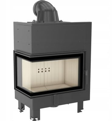 KRATKI Kamineinsatz aus Stahl MBM 10kW Eck Links Ø200 BImSchV 2 EEK A+