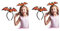 Healvian 2 Pièces Bandeau Chauve Souris Halloween Accessoire de Costume Fête Bandeau Original pour Maquillage et Cosplay Durable et Réutilisable Parfait pour Look Halloween