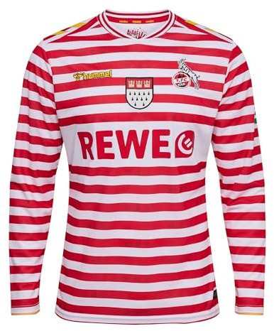 hummel 1. FC Köln Karneval Trikot Langarm 2025/2026 Weiß weissrot, S Herren
