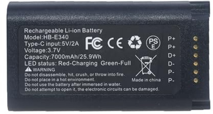 HB-E430 Battery Replacement for eufy Security Video Doorbell E340 Series(3.7V 25.9Wh)