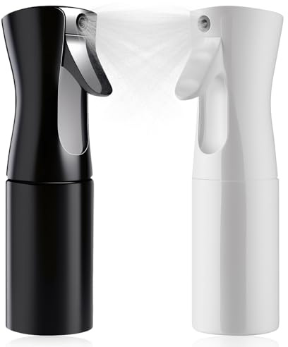 2 Stück Kontinuierliche Wassersprühflasche, Haar- und Wassernebel für Haarstyling, Reinigung, Auslaufsicher mit Feinem Sprühnebel,Nachfüllbare Flasche für Haare, Pflanzen, Haushalt und Reisen (200ml)
