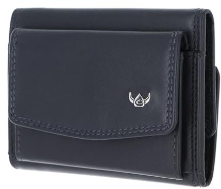 Golden Head Leder Geldbörse Polo RFID Protect Minischeintasche 1314 Marineblau dunkelblau