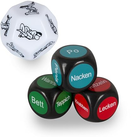 ORION Erotik Würfel Set, Stellungswürfel & Lustwürfel, Spiel für Paare