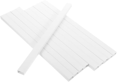 HOMOCONO Kabelabdeckung 40cm aus Weißem PVC mit Feuchtigkeitsschutz und Kabelorganisation für Tv Wandhalterungen und Kabelmanagement an Wand