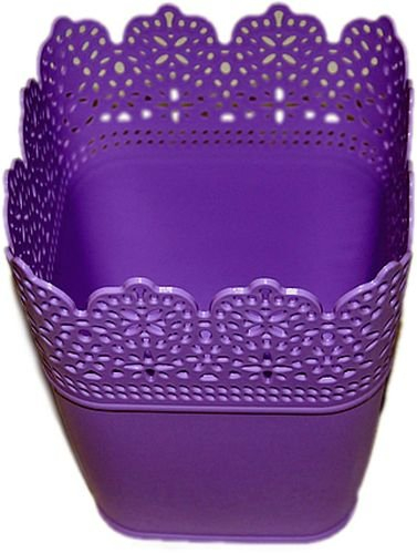 Dekoration Violet Vase aus Plastik, Viereck
