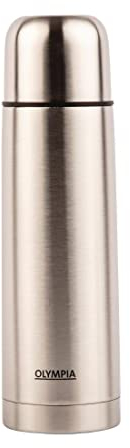 Olympia Bouteille thermos inox 500ml en acier inoxydable, thermos pour boissons chaudes, couvercle verrouillable pour éviter les fuites, CN695