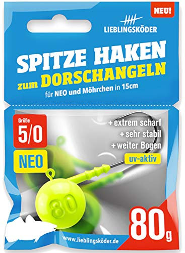 Lieblingsköder Spitze Haken NEO Jigkopf Jigköpfe für Ostsee Größe #5/0-80 g