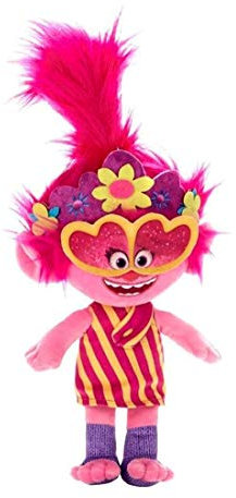 Trolls World Tour – Poppy 45 cm weiches Plüschtier – gestreiftes Kleid