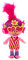 Trolls World Tour – Poppy 45 cm weiches Plüschtier – gestreiftes Kleid