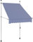 vidaXL Auvent Rétractable Manuel Auvent de Terrasse Banne de Jardin Store de Balcon Auvent d'Extérieur Ombrage des Fenêtres 100 cm Rayures Bleues et Blanches