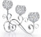 OwnMy Teelichthalter mit 3 Armen, Kristallschale, Kerzenhalter, Votivkerzenständer, Ornament, Teelichthalter, Kerzenhalter für Esstisch, Heimdekoration, Hochzeit (Silber)