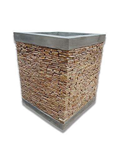 Pot de fleurs en marbre Bali - Statue Moai - 51 cm