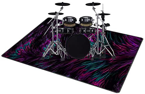QQDD Drum-Teppich Schlagzeugteppich Schallschutz Teppich Schallschutzmatte rutschfeste Trommelmatte für E Drum Schlagzeug Elektronisch Snare Teppich Snare Drum Rug Schalldicht Teppiche (80CM - 200CM)
