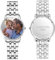 VEELU Personalisierte Foto Armbanduhr