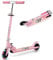 COSTWAY Scooter Kinder Roller, Tretroller mit LED-Räder, Klappbar Lenker, Höhenverstellbar Kinderroller Cityroller Kickscooter für Jungen und Mädchen ab 3 Jahren (Rosa)