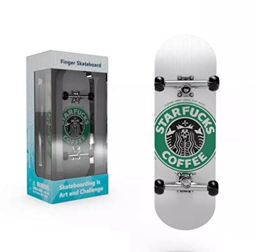 BIGH Professionelles Fingerboard aus Natürlichem Ahornholz - Finger Skateboard - Kleines Finger-Skate - Farbe: Kaffe