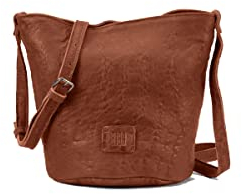 Biba Tasche für Damen aus echtem Leder, Umhängetasche Leather Chester Texas CHR1L, Langen Griff, Reißverschluss, Echtes Schaffell, Lederfarbe
