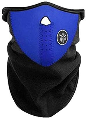 Guangcailun Couverture demi-visage cyclisme moto masque cache-cou bouche couverture, Bleu