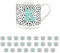 Purely Home Letter Initial Personalised Mugs - Spotty Alphabet Bone China Coffee/Tea Cups (K)