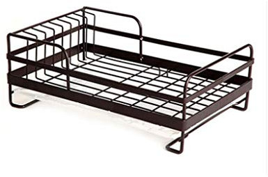 Brown Bowl-Kitchen Couverts Storage Rack, Metal Dry Bowl Rack, Fruit Basket, Sink Rack