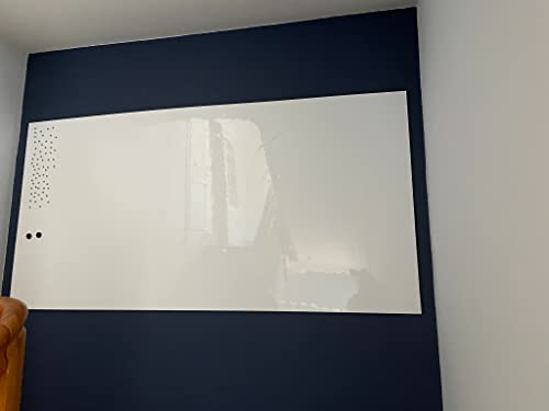 Ferromagnetische Whiteboardfolie | 20 Formate | selbstklebend & magnetisch | Eisenfolie | Magnetwand | Ferro Whiteboardfolie | Pinnwand | Farbe: Weiss (90x40cm)